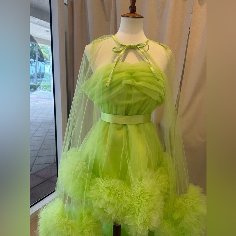 Handmade Lime Green Tulle dress 3 piece